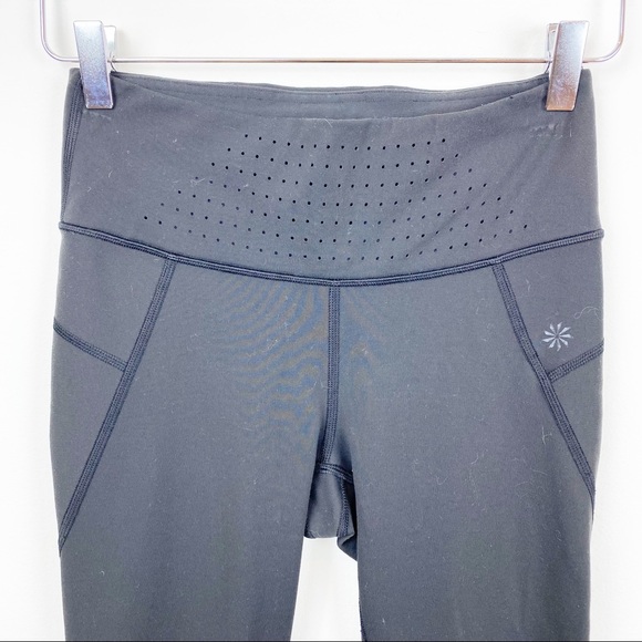 Athleta | Black Stealth Tru Cool Cropped Leggings Capri - Picture 6 of 15